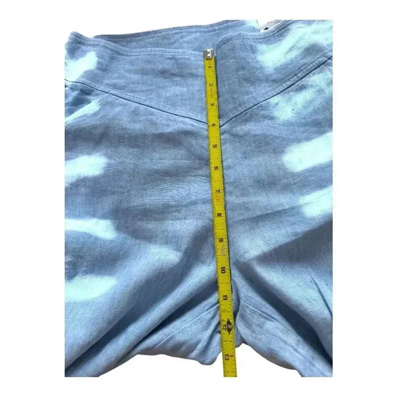 INC International Concepts blue linen blend wide leg Pants Chambray 8 - Picture 9 of 16